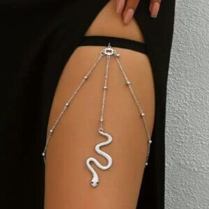 Silver Snake Chain Leg Jewelry